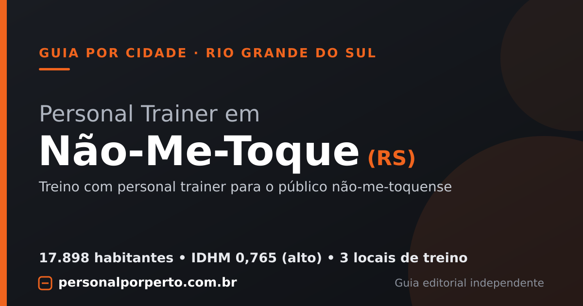 Personal trainer em Não-Me-Toque (RS) — guia do Personal por Perto