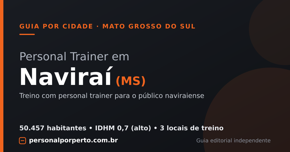 Personal trainer em Naviraí (MS) — guia do Personal por Perto