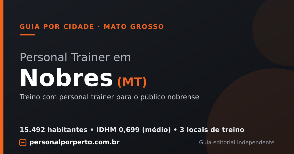 Personal trainer em Nobres (MT) — guia do Personal por Perto