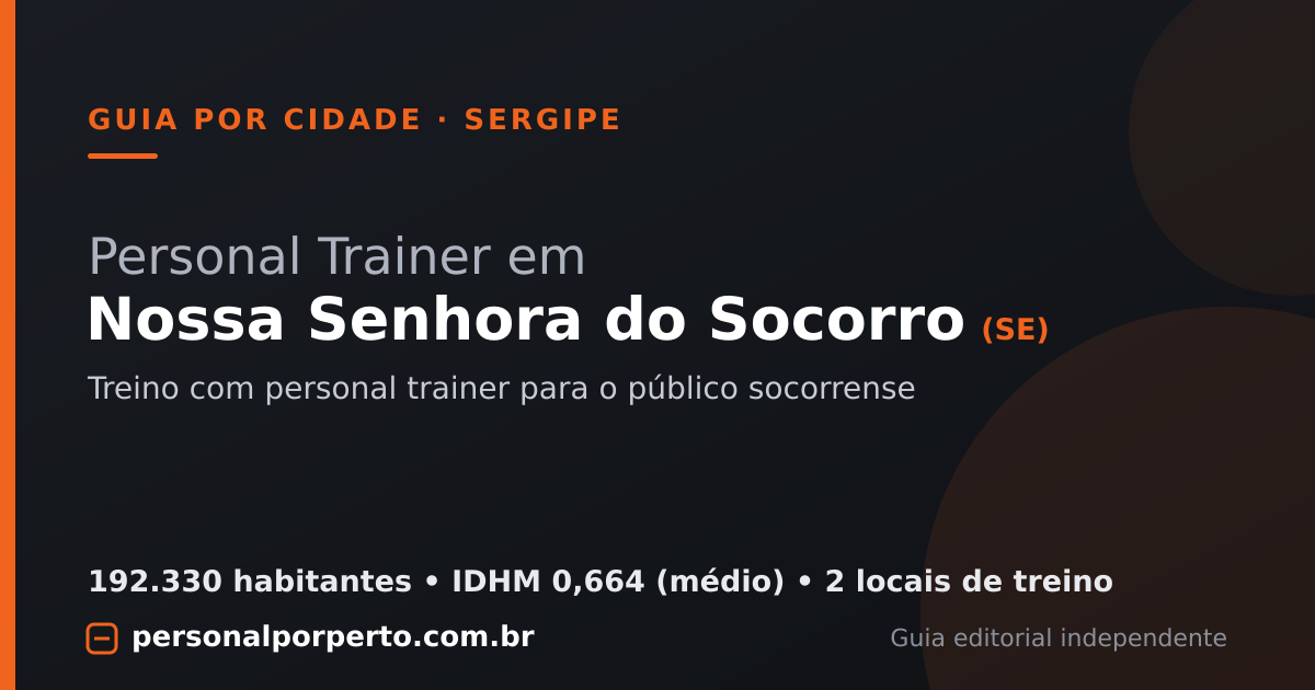 Personal trainer em Nossa Senhora do Socorro (SE) — guia do Personal por Perto