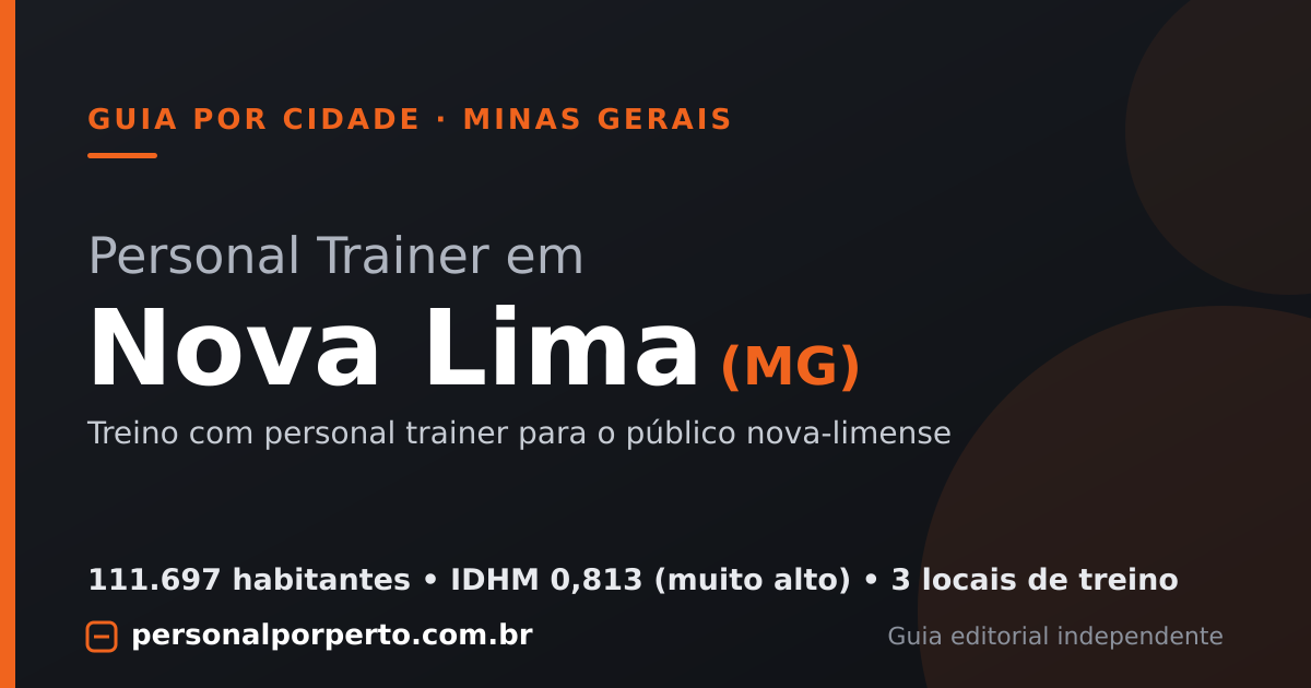 Personal trainer em Nova Lima (MG) — guia do Personal por Perto