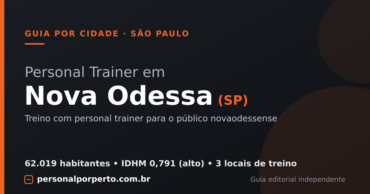 Personal trainer em Nova Odessa (SP) — guia do Personal por Perto