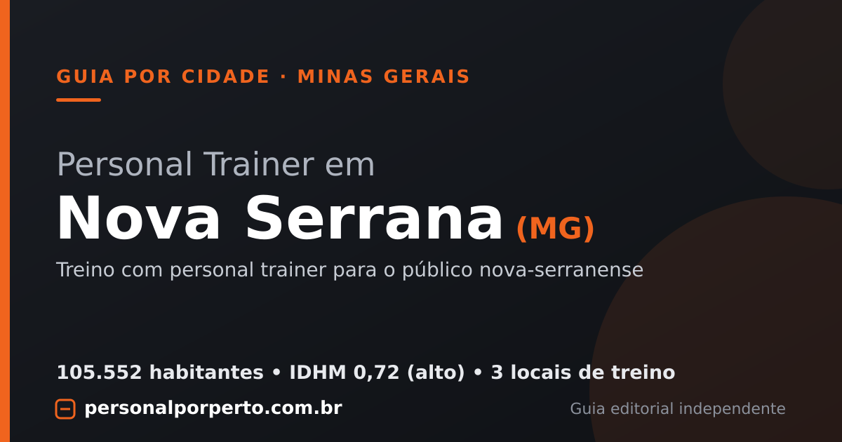 Personal trainer em Nova Serrana (MG) — guia do Personal por Perto