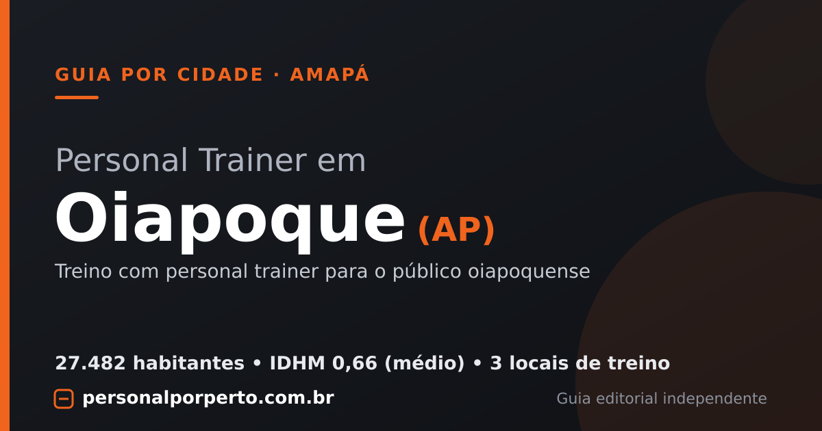 Personal trainer em Oiapoque (AP) — guia do Personal por Perto
