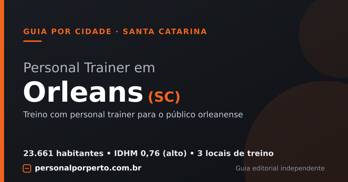 Personal trainer em Orleans (SC) — guia do Personal por Perto