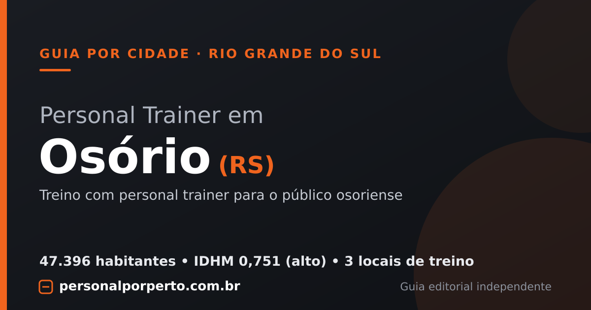 Personal trainer em Osório (RS) — guia do Personal por Perto