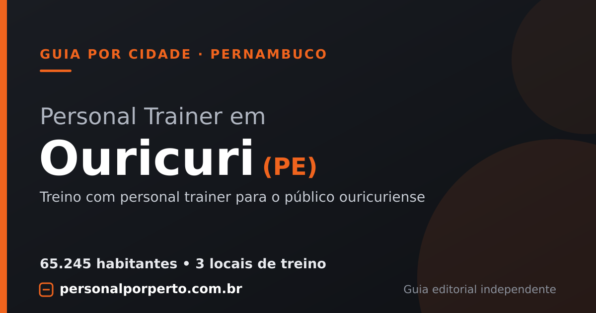 Personal trainer em Ouricuri (PE) — guia do Personal por Perto