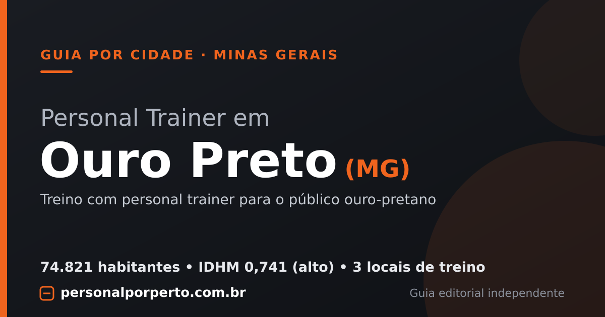 Personal trainer em Ouro Preto (MG) — guia do Personal por Perto