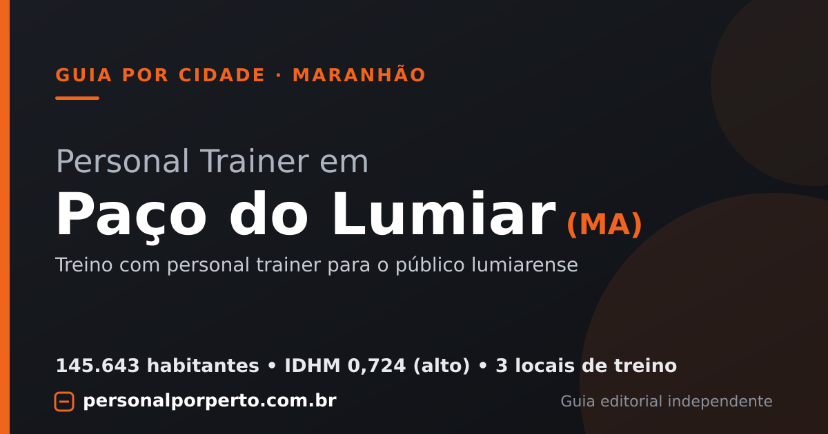 Personal trainer em Paço do Lumiar (MA) — guia do Personal por Perto