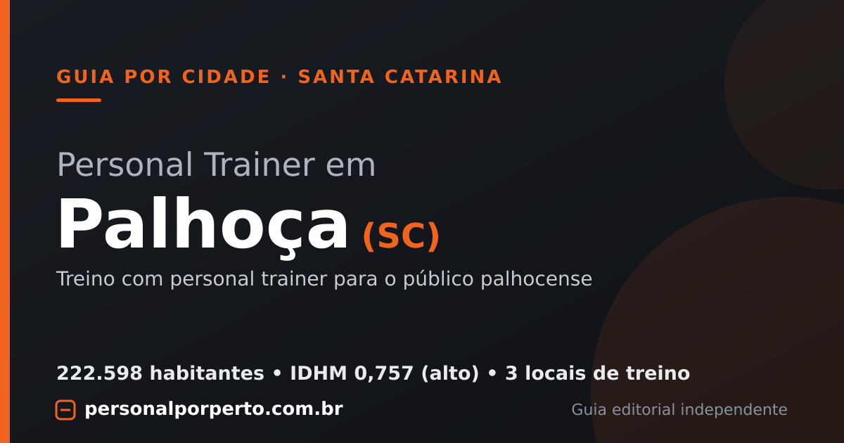 Personal trainer em Palhoça (SC) — guia do Personal por Perto