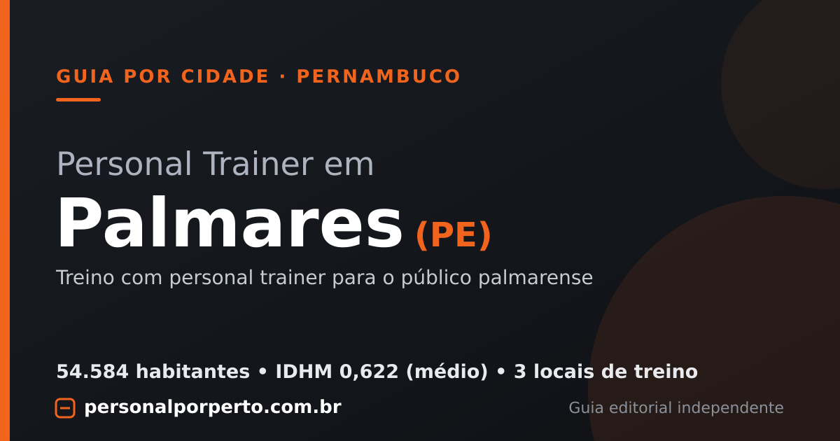Personal trainer em Palmares (PE) — guia do Personal por Perto