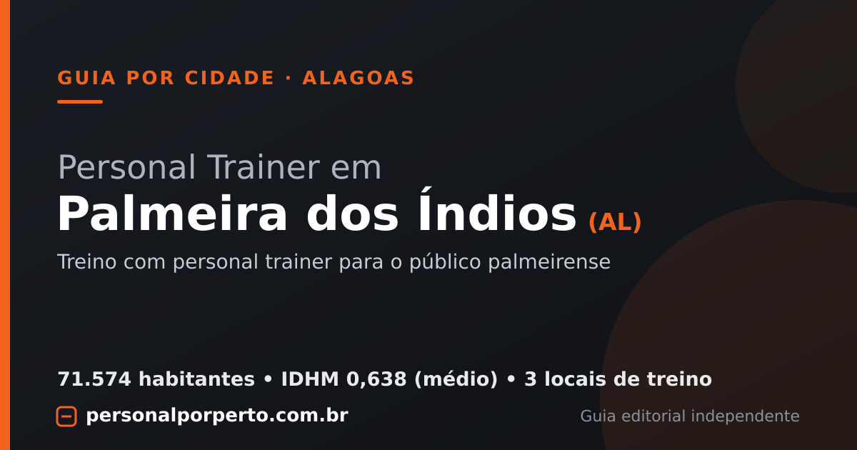 Personal trainer em Palmeira dos Índios (AL) — guia do Personal por Perto