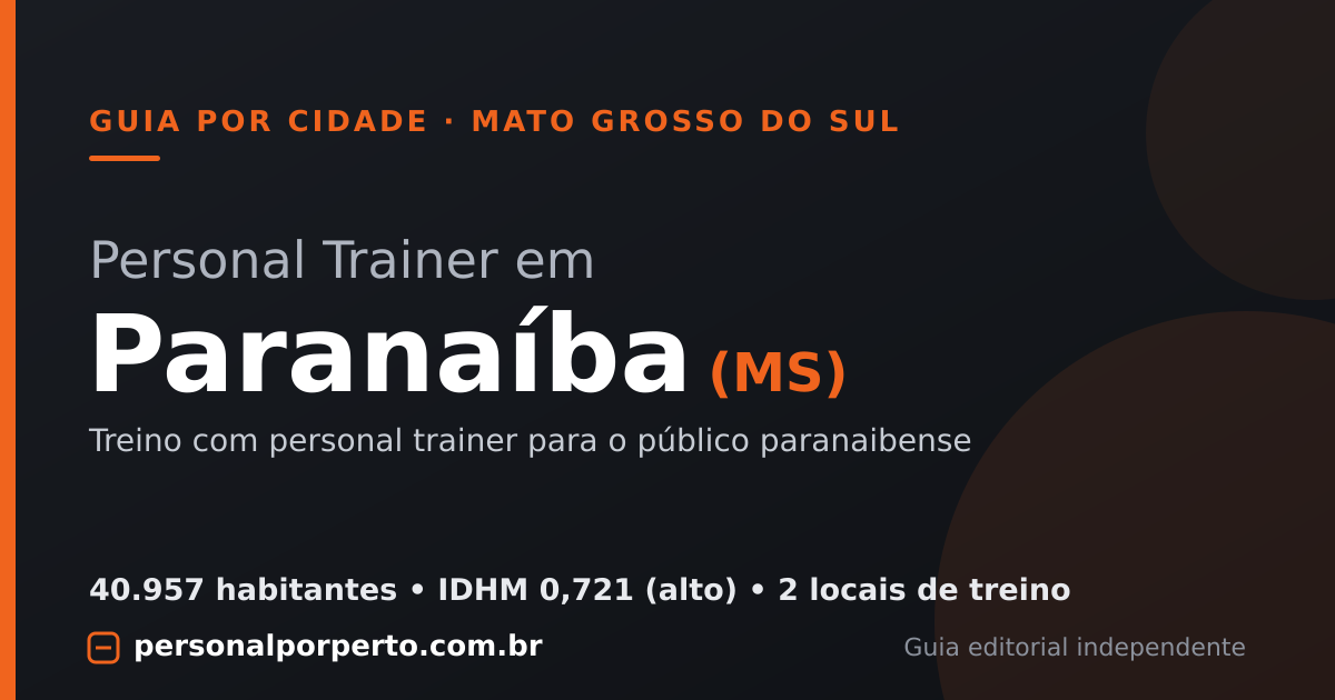 Personal trainer em Paranaíba (MS) — guia do Personal por Perto