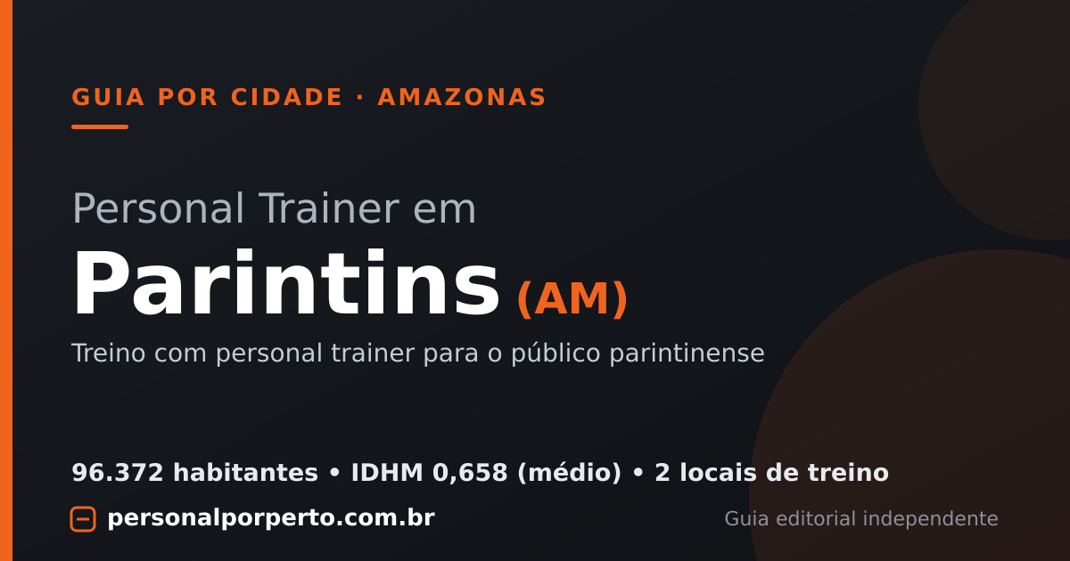 Personal trainer em Parintins (AM) — guia do Personal por Perto