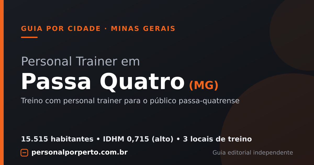 Personal trainer em Passa Quatro (MG) — guia do Personal por Perto