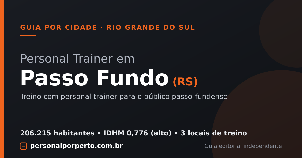 Personal trainer em Passo Fundo (RS) — guia do Personal por Perto