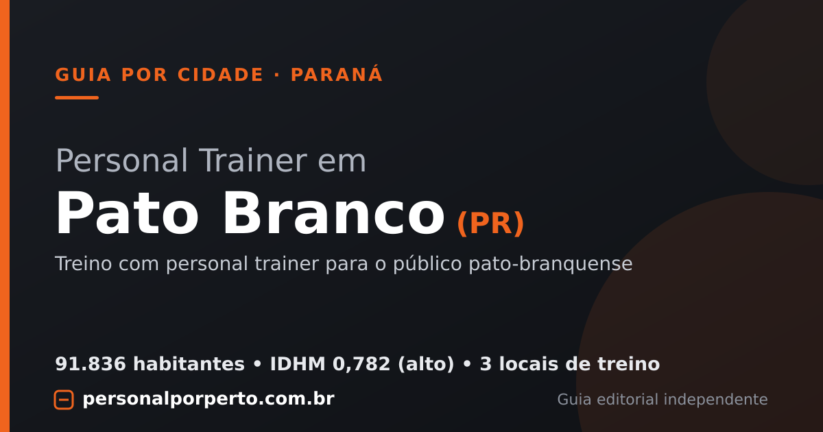 Personal trainer em Pato Branco (PR) — guia do Personal por Perto