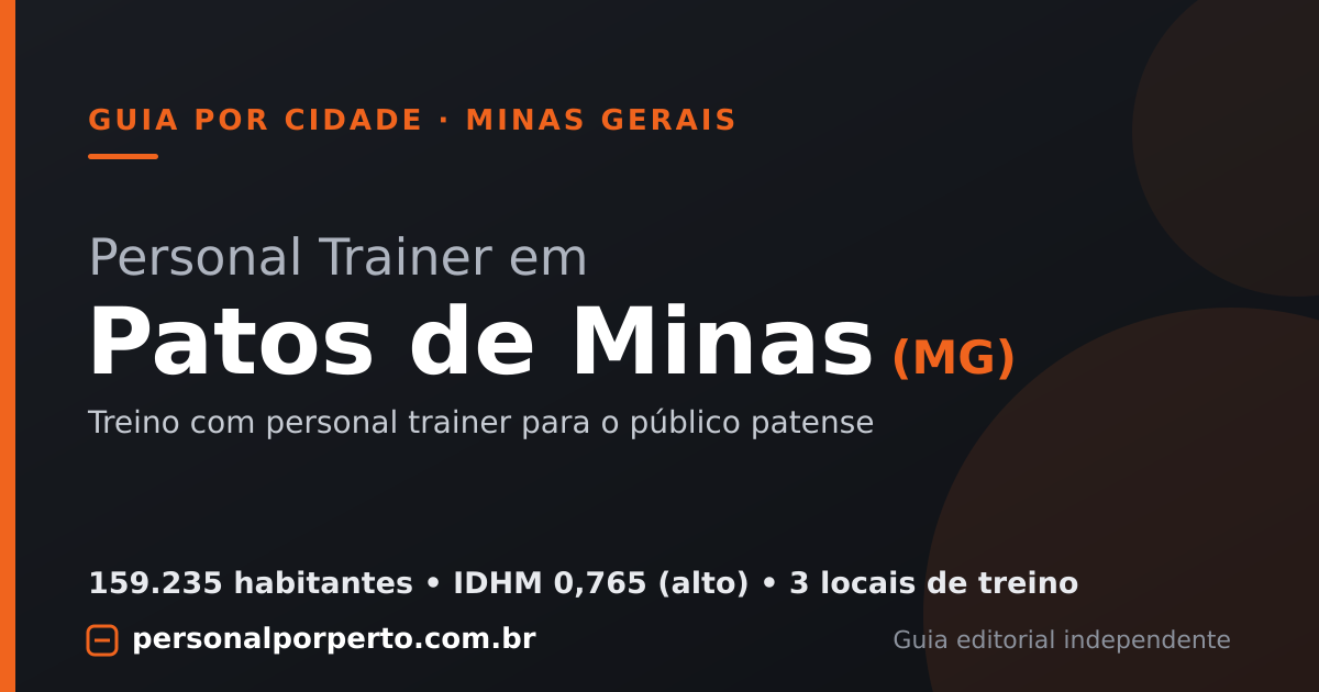 Personal trainer em Patos de Minas (MG) — guia do Personal por Perto