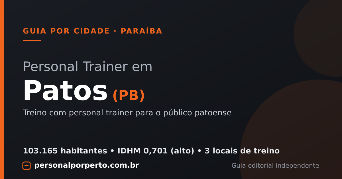 Personal trainer em Patos (PB) — guia do Personal por Perto
