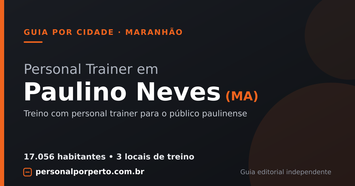 Personal trainer em Paulino Neves (MA) — guia do Personal por Perto