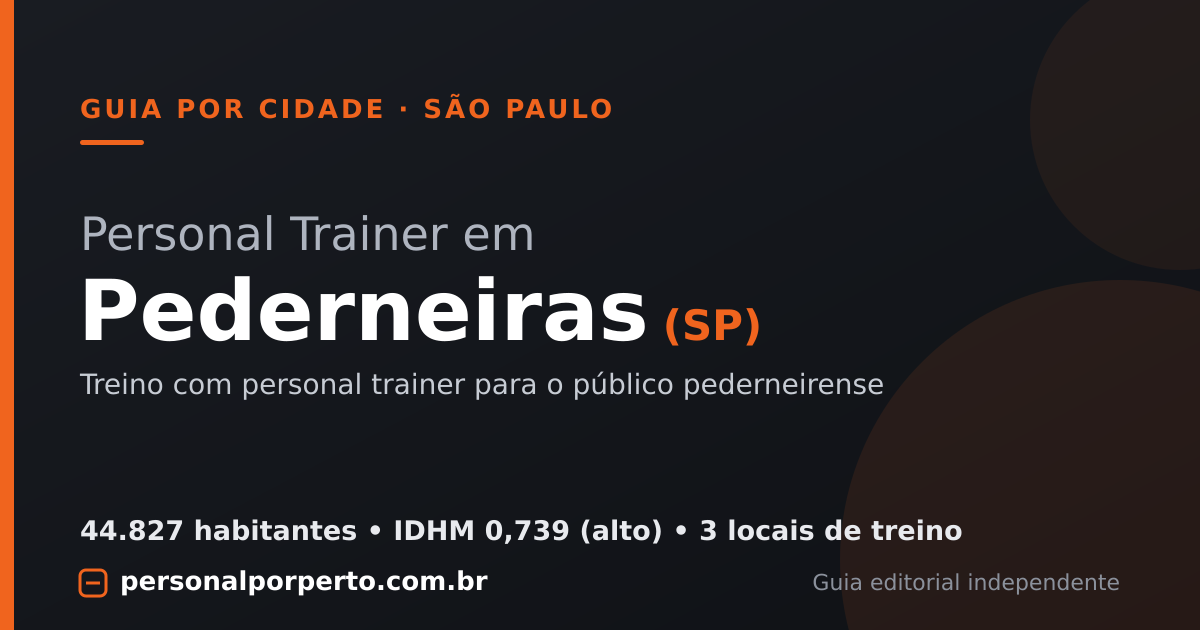 Personal trainer em Pederneiras (SP) — guia do Personal por Perto
