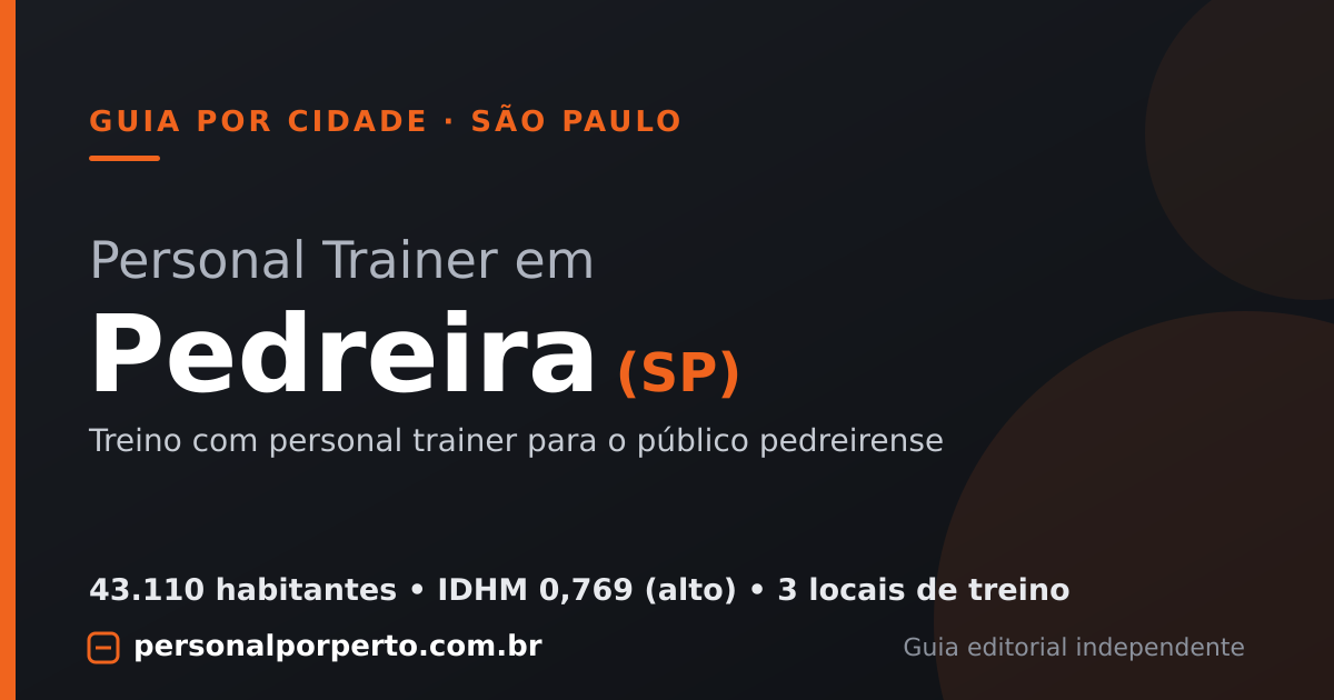 Personal trainer em Pedreira (SP) — guia do Personal por Perto