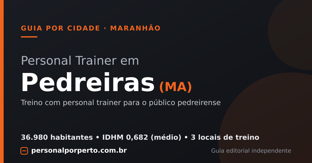 Personal trainer em Pedreiras (MA) — guia do Personal por Perto
