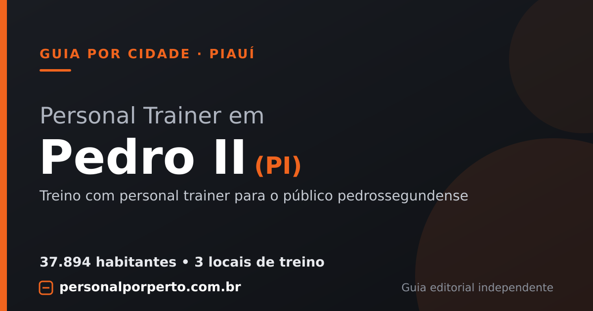 Personal trainer em Pedro II (PI) — guia do Personal por Perto