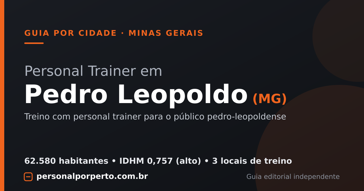 Personal trainer em Pedro Leopoldo (MG) — guia do Personal por Perto