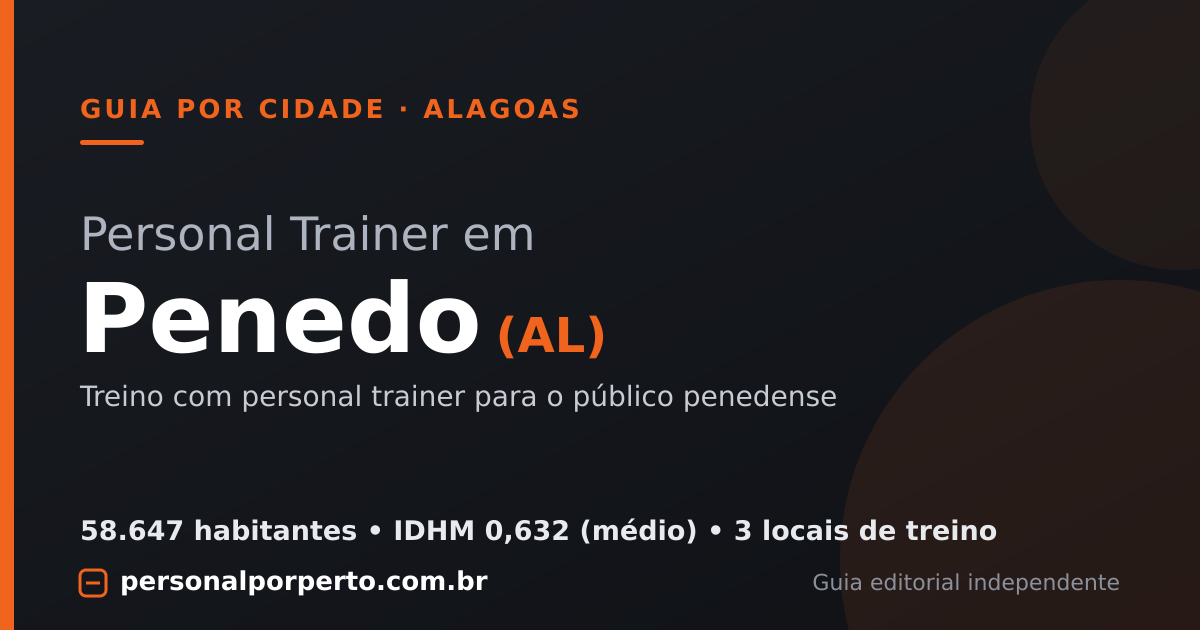Personal trainer em Penedo (AL) — guia do Personal por Perto