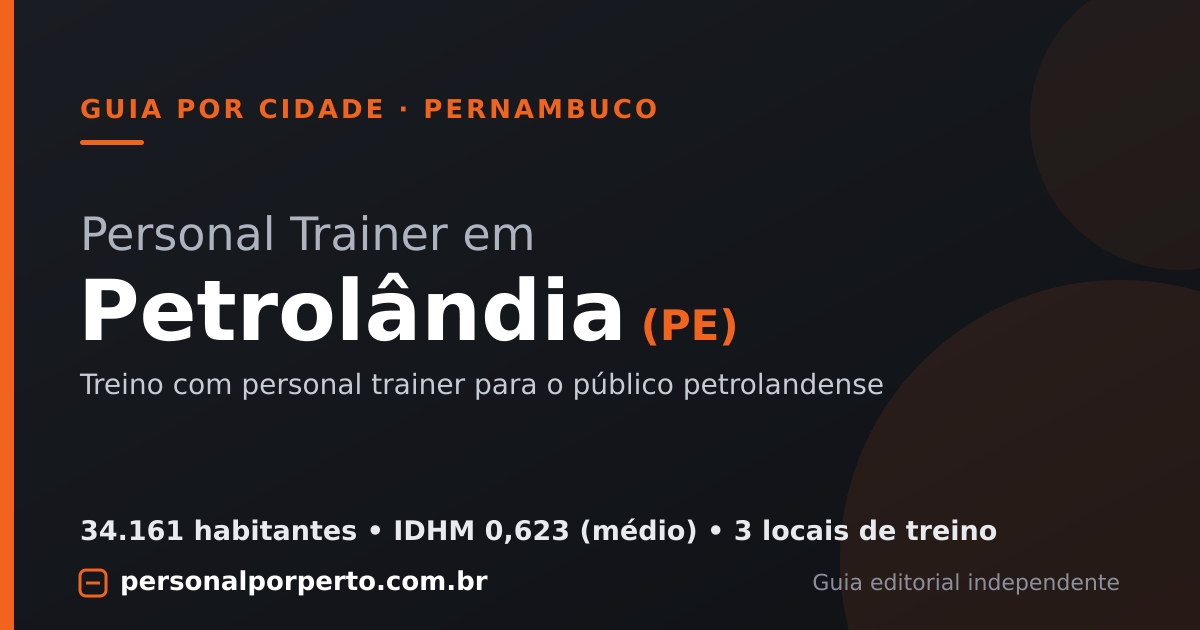 Personal trainer em Petrolândia (PE) — guia do Personal por Perto