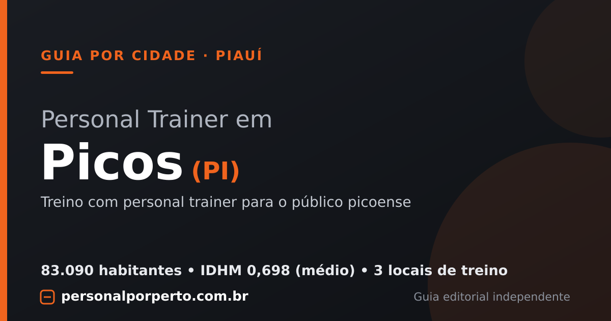 Personal trainer em Picos (PI) — guia do Personal por Perto