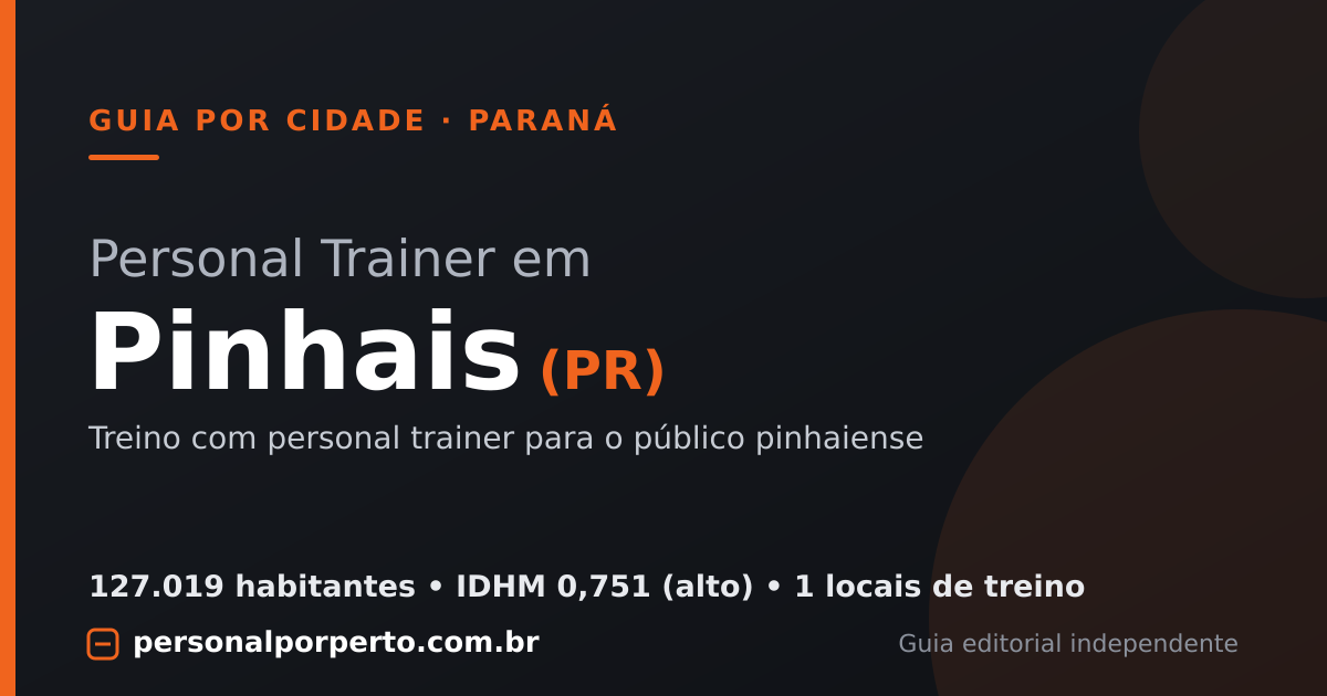Personal trainer em Pinhais (PR) — guia do Personal por Perto