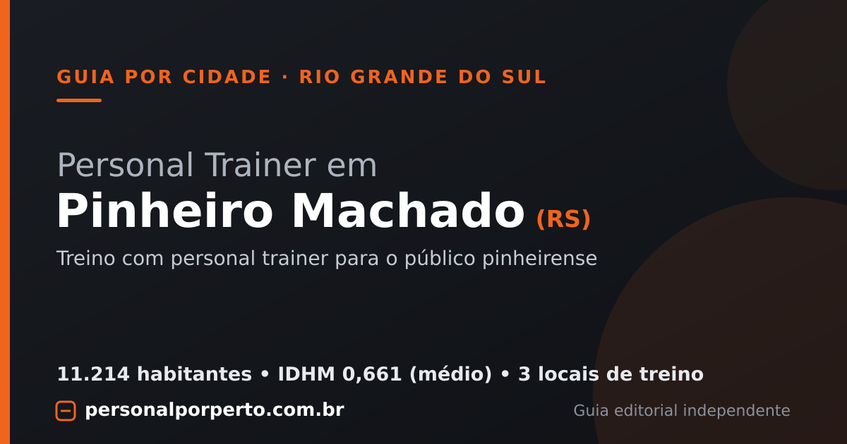 Personal trainer em Pinheiro Machado (RS) — guia do Personal por Perto