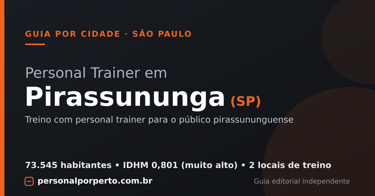 Personal trainer em Pirassununga (SP) — guia do Personal por Perto