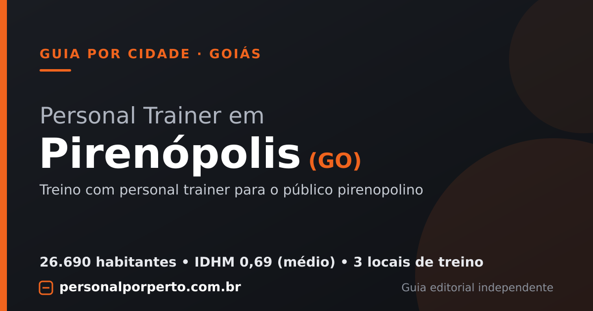 Personal trainer em Pirenópolis (GO) — guia do Personal por Perto