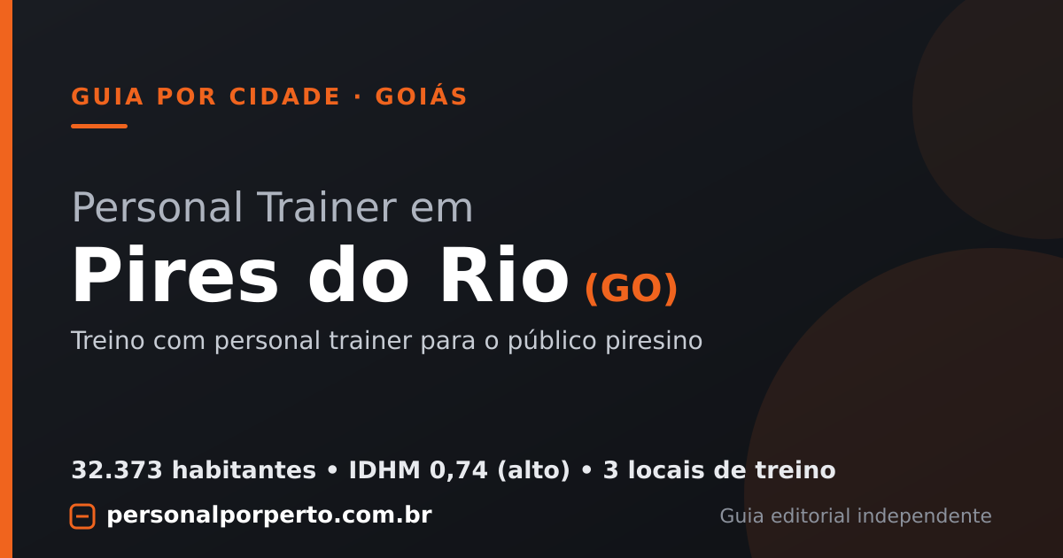 Personal trainer em Pires do Rio (GO) — guia do Personal por Perto