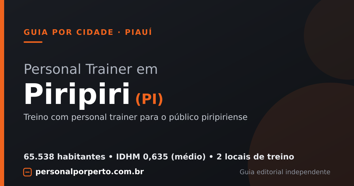 Personal trainer em Piripiri (PI) — guia do Personal por Perto