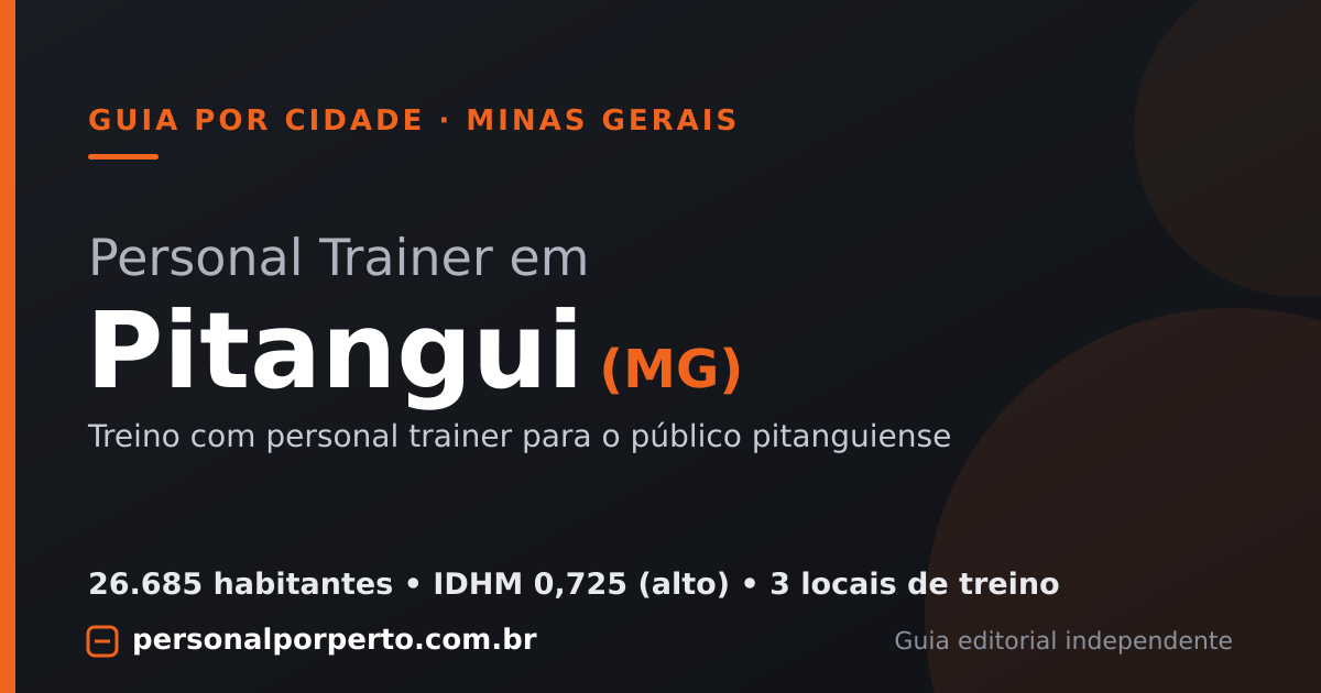 Personal trainer em Pitangui (MG) — guia do Personal por Perto