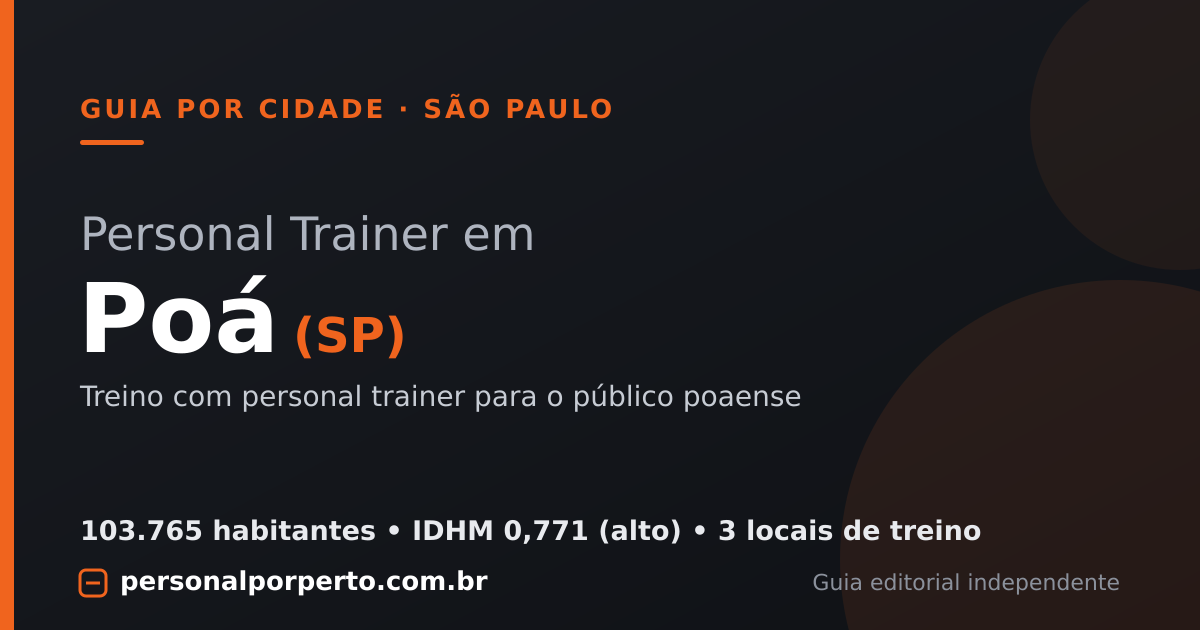 Personal trainer em Poá (SP) — guia do Personal por Perto