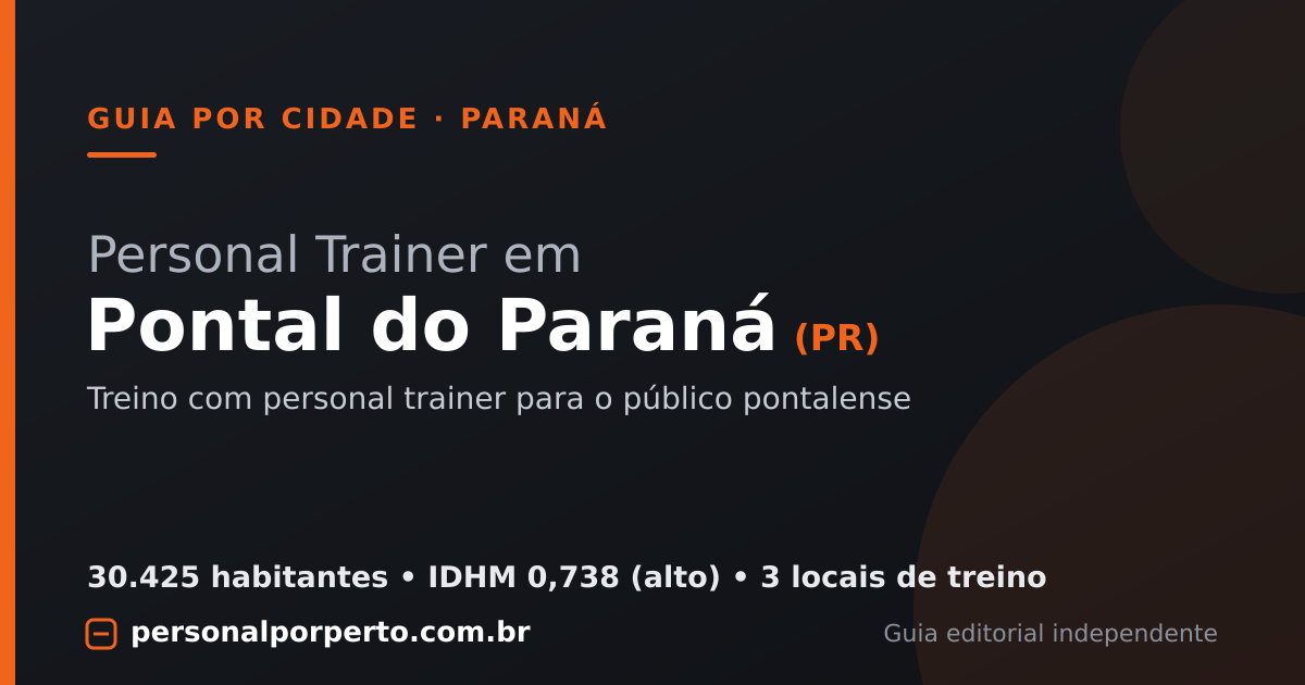 Personal trainer em Pontal do Paraná (PR) — guia do Personal por Perto