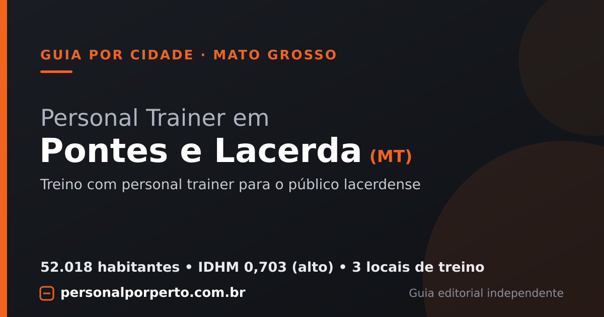 Personal trainer em Pontes e Lacerda (MT) — guia do Personal por Perto