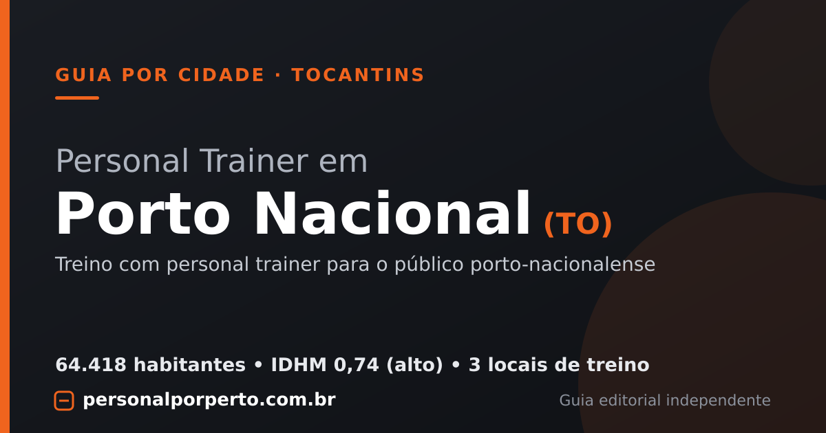 Personal trainer em Porto Nacional (TO) — guia do Personal por Perto