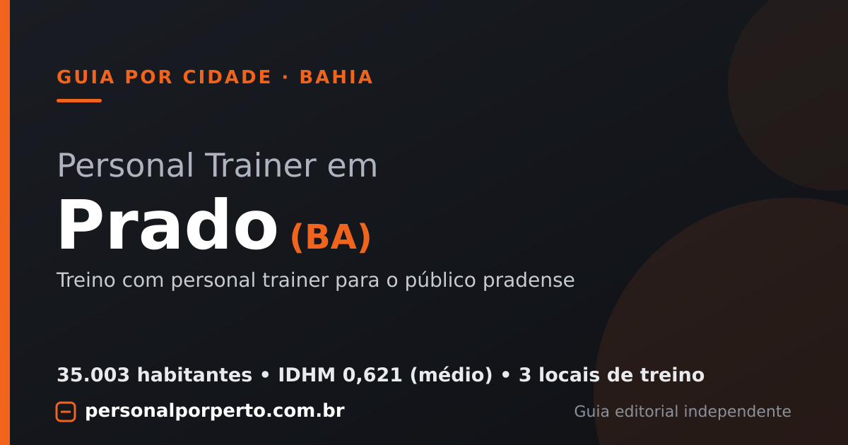 Personal trainer em Prado (BA) — guia do Personal por Perto