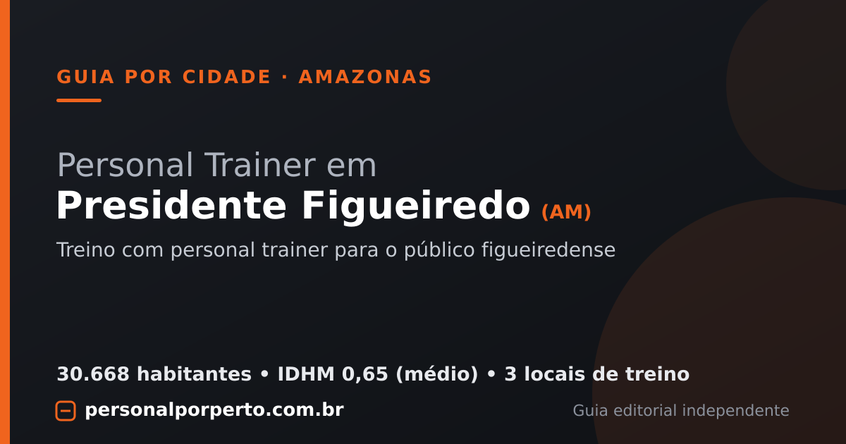 Personal trainer em Presidente Figueiredo (AM) — guia do Personal por Perto