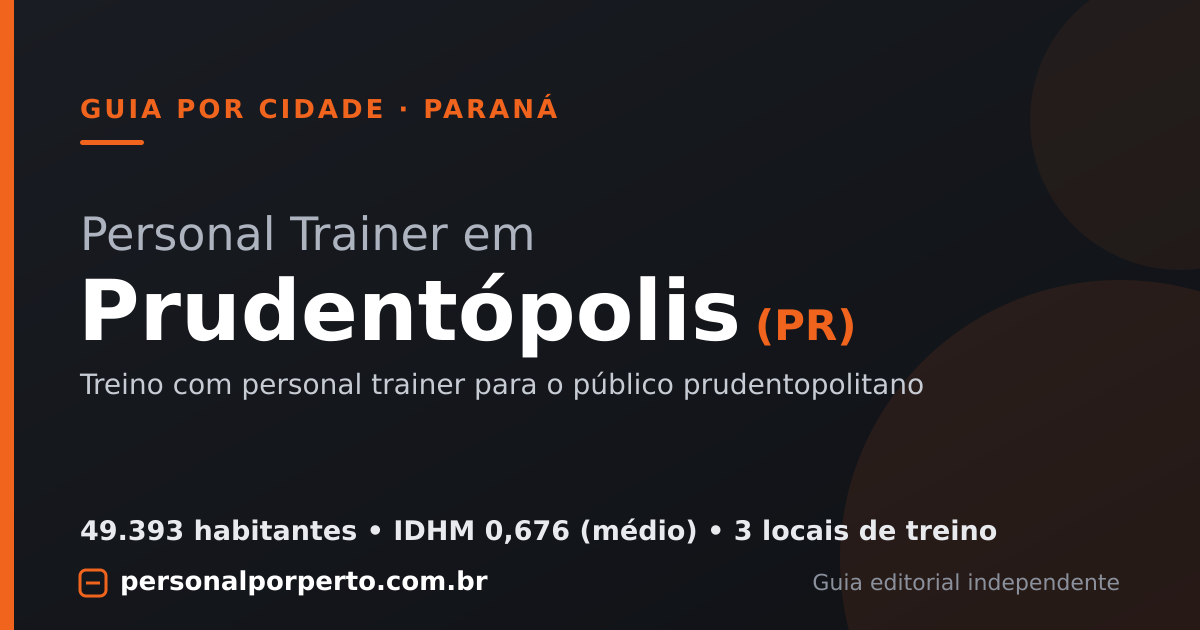 Personal trainer em Prudentópolis (PR) — guia do Personal por Perto