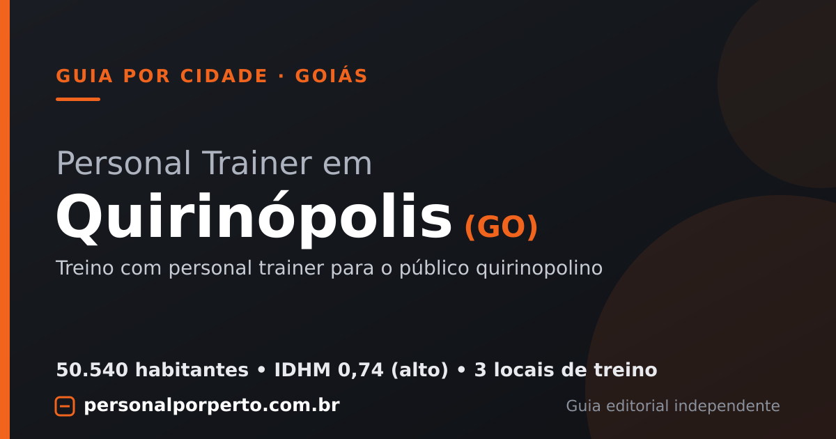 Personal trainer em Quirinópolis (GO) — guia do Personal por Perto