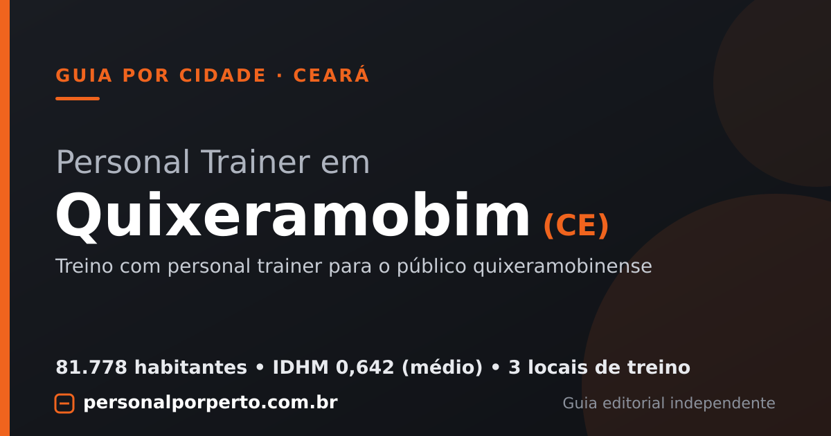 Personal trainer em Quixeramobim (CE) — guia do Personal por Perto