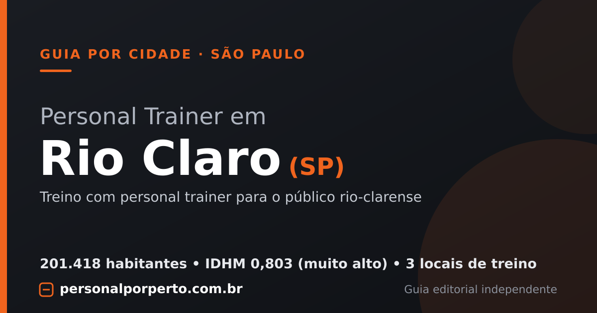 Personal trainer em Rio Claro (SP) — guia do Personal por Perto