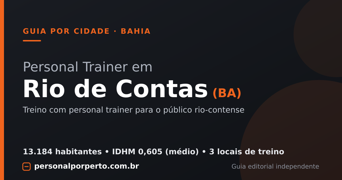 Personal trainer em Rio de Contas (BA) — guia do Personal por Perto